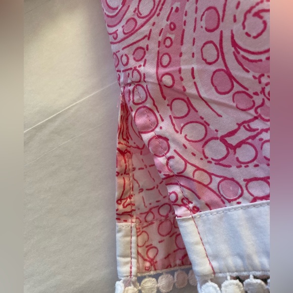 Lilly Pulitzer girls seahorse top pink/white sz 12 - Picture 7 of 15